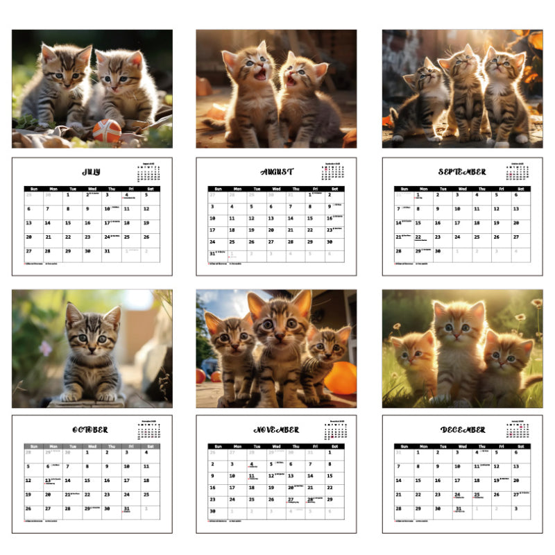 🐱2025 Three Cats Calendar