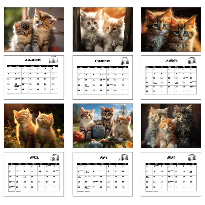 🐱2025 Three Cats Calendar