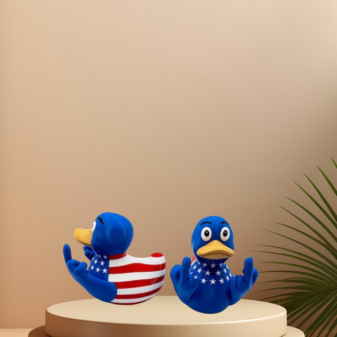 Middle Finger Duck Rubber Ducks Finger Trump Bidem With Us Flag
