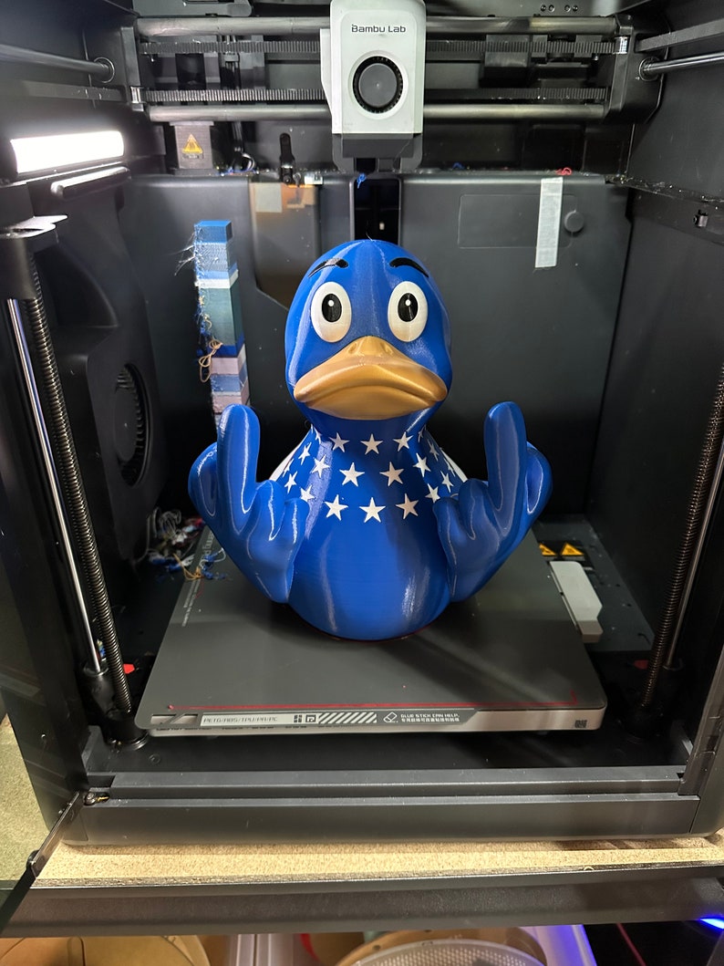 Middle Finger Duck Rubber Ducks Finger Trump Bidem With Us Flag