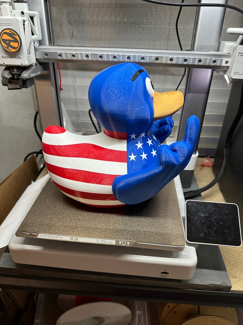 Middle Finger Duck Rubber Ducks Finger Trump Bidem With Us Flag