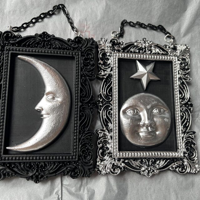 Retro Sun Moon Face Photo Frame