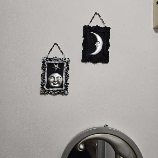 Retro Sun Moon Face Photo Frame
