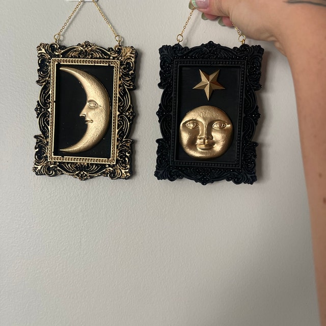 Retro Sun Moon Face Photo Frame