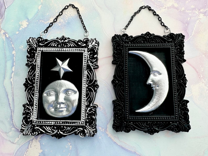 Retro Sun Moon Face Photo Frame