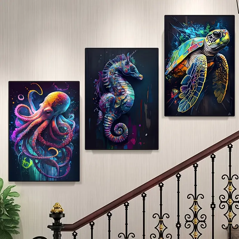 Home Decor Ocean Animals Wall Art Painting