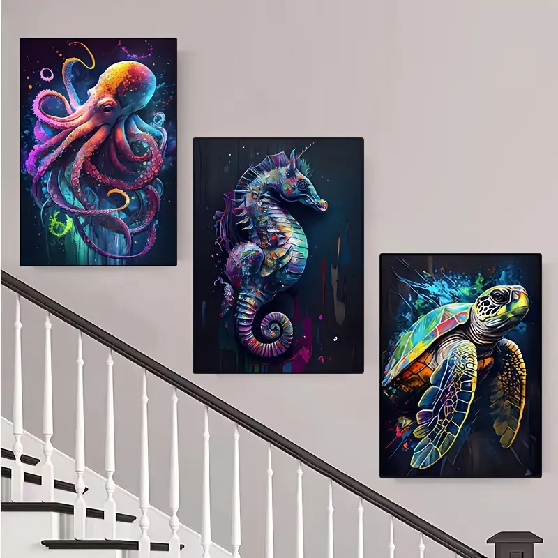 Home Decor Ocean Animals Wall Art Painting