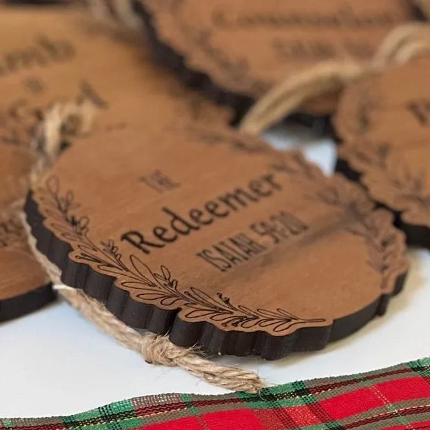 Names of Jesus Wood Christmas Ornament