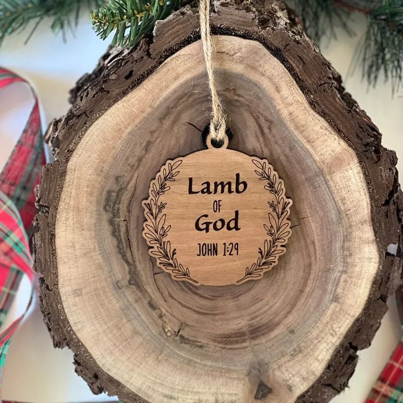 Names of Jesus Wood Christmas Ornament