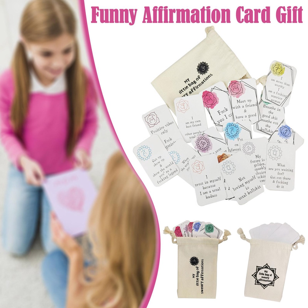 🎁Funny Affirmation Card Gift With Storage Pouch