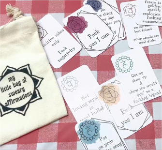 🎁Funny Affirmation Card Gift With Storage Pouch