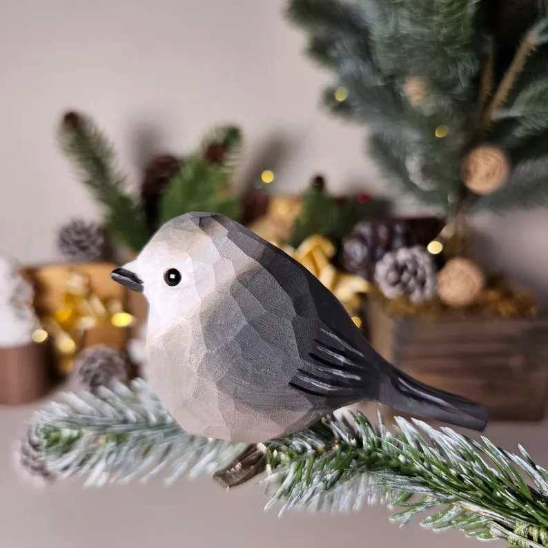 🎄Perfect Christmas tree decoration 🐦– clip-on wooden simulated bird decoration