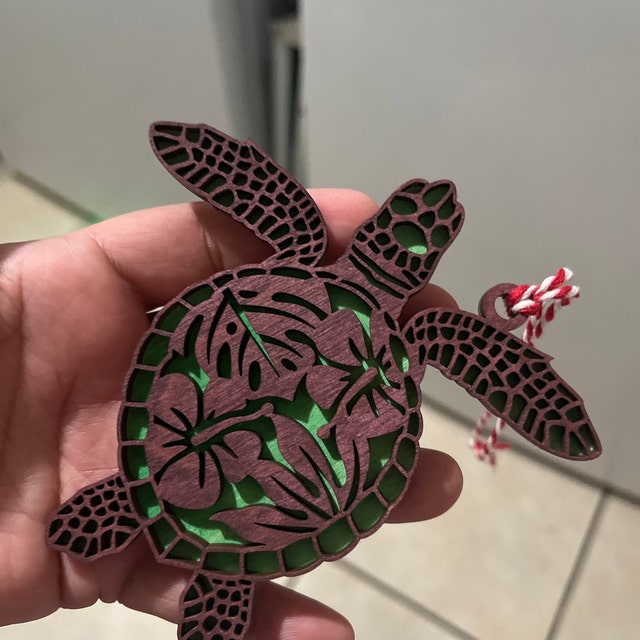 🔥Hot Sale🔥🐢Wood Sea Turtle Christmas Ornament