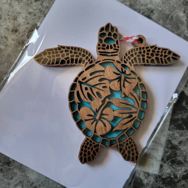 🔥Hot Sale🔥🐢Wood Sea Turtle Christmas Ornament