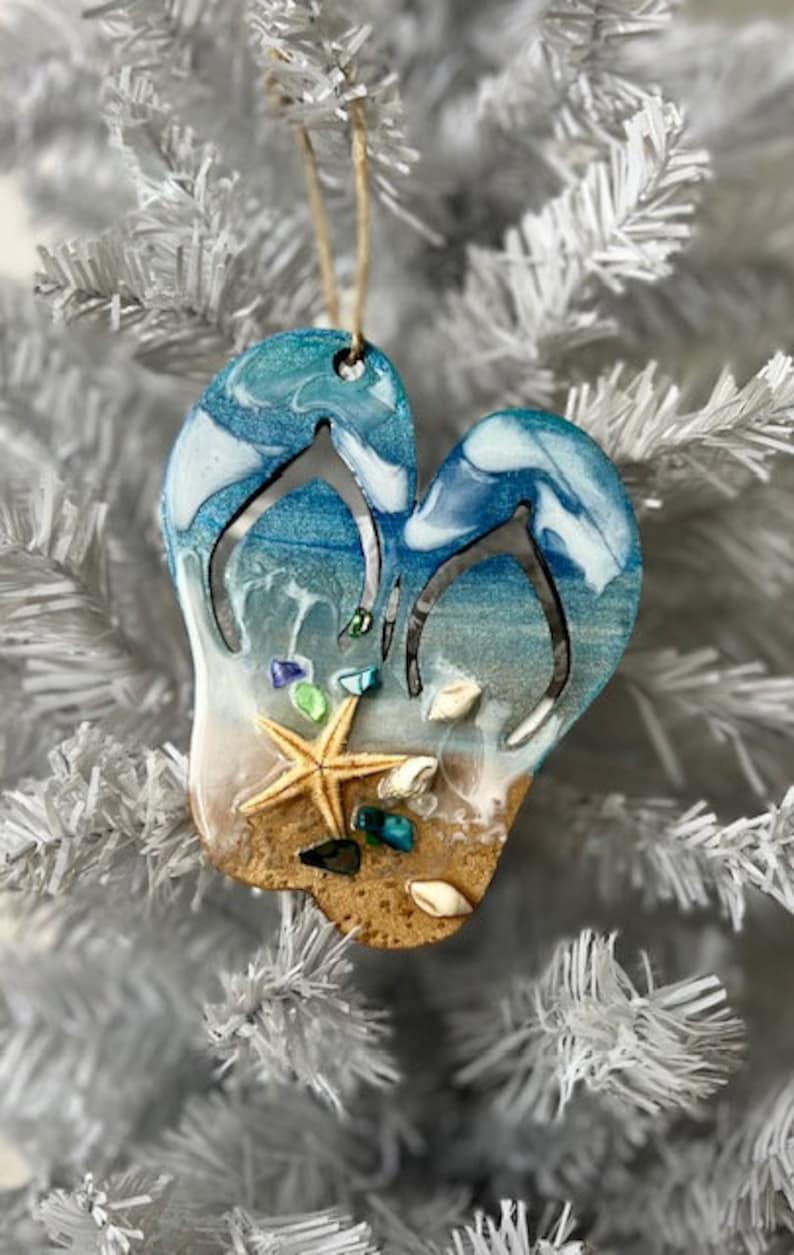Beach Style Christmas Tree Art Ornaments