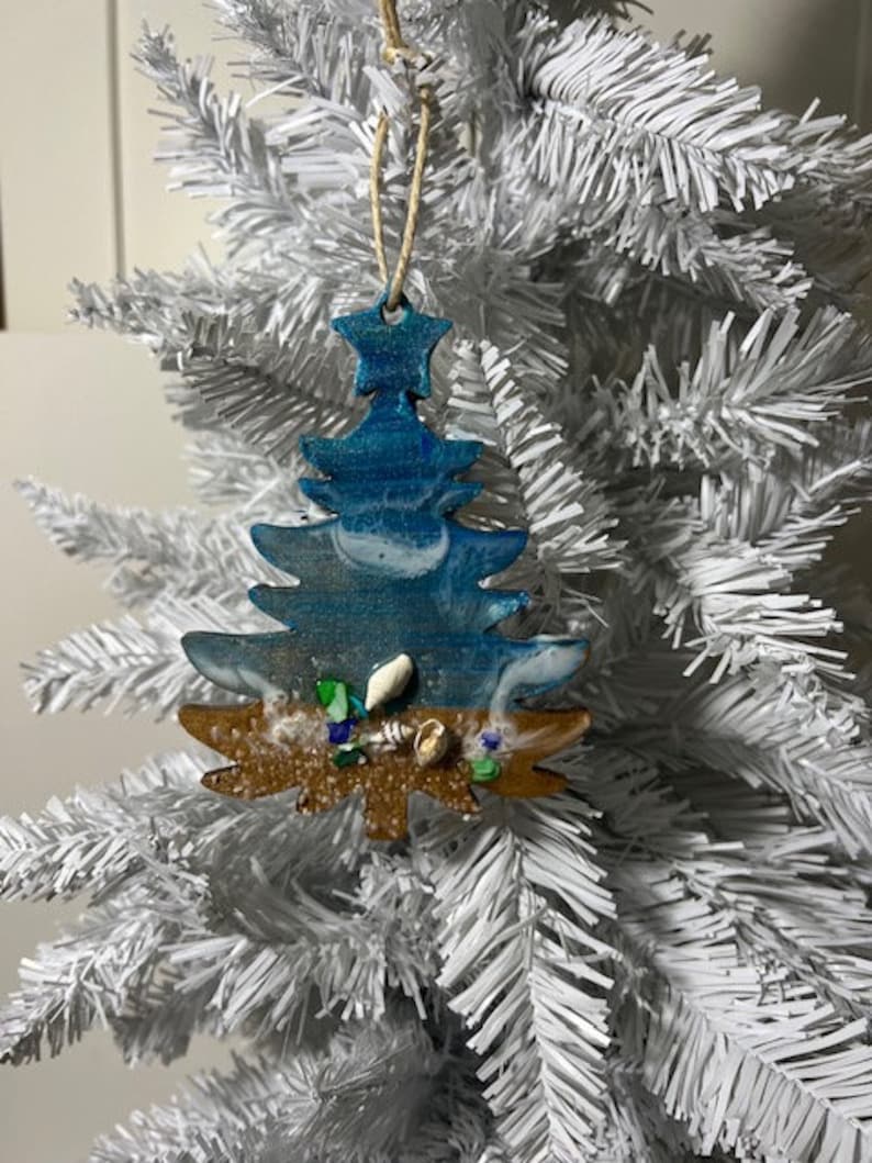Beach Style Christmas Tree Art Ornaments