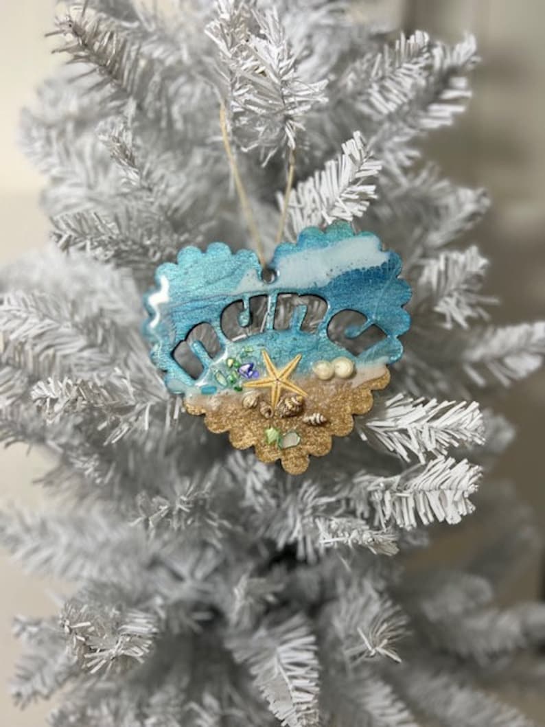 Beach Style Christmas Tree Art Ornaments