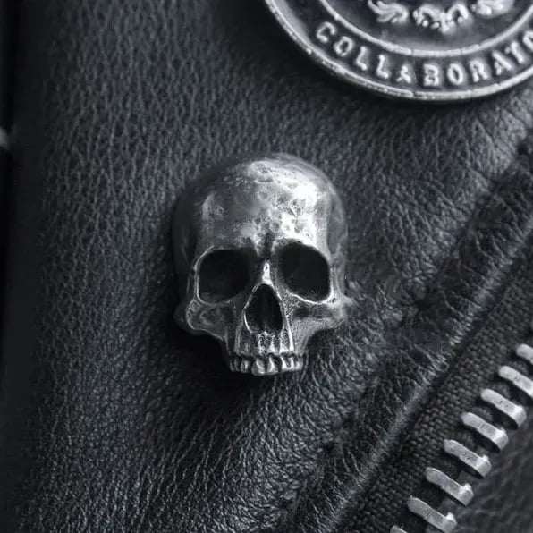 💀Handmade Vintage Gothic Skull Brooch🔥