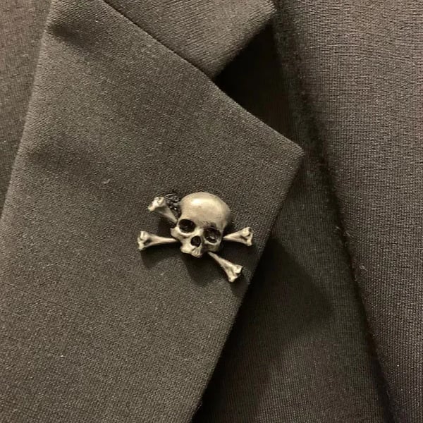 💀Handmade Vintage Gothic Skull Brooch🔥
