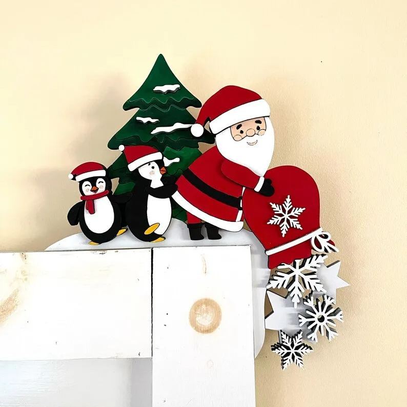 🎅2024 Christmas Gift 50% Off--Metal Christmas Door Topper