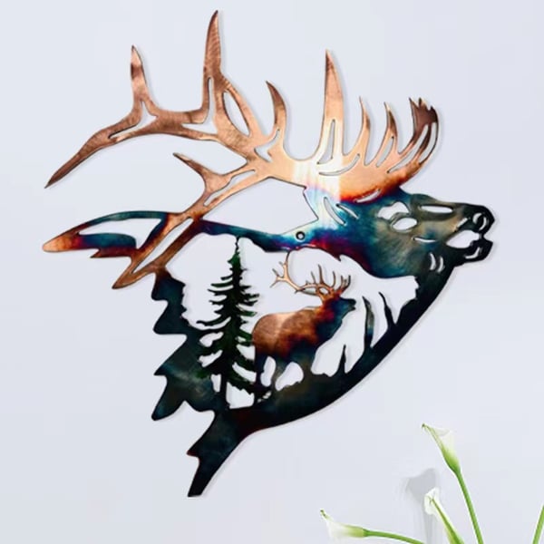 🎁Christmas Hot Sale🎁Rustic Style Wild Animals Metal Wall Decoration Art