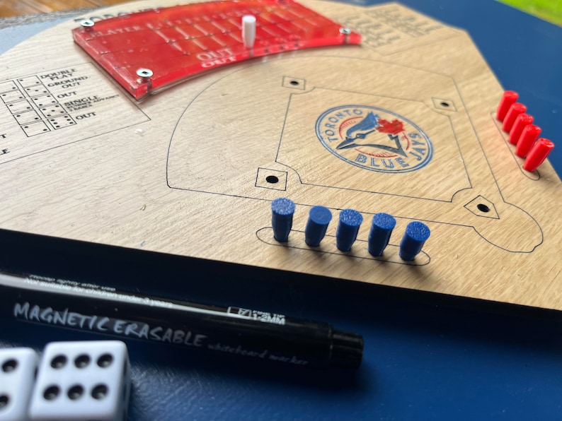 🔥50% Off & Buy 2 Get Free Shipping🔥 📐Handmade -🏏Baseball Dice Wooden Board Game🎲