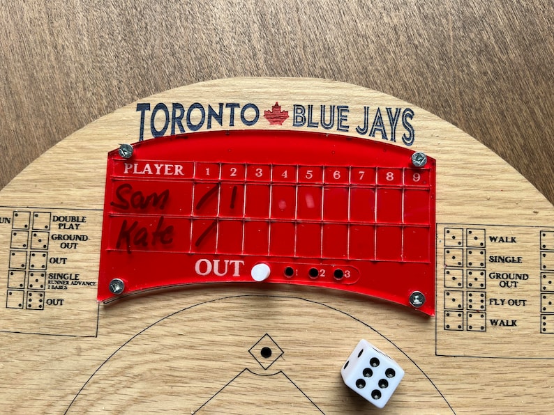 🔥50% Off & Buy 2 Get Free Shipping🔥 📐Handmade -🏏Baseball Dice Wooden Board Game🎲