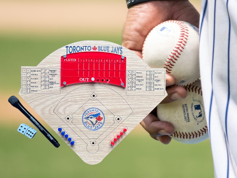🔥50% Off & Buy 2 Get Free Shipping🔥 📐Handmade -🏏Baseball Dice Wooden Board Game🎲