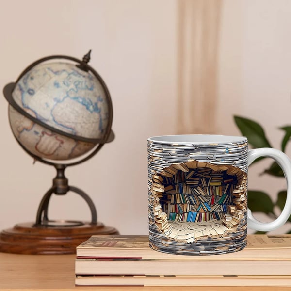 🎁3D Bookshelf Mug Christmas Gift