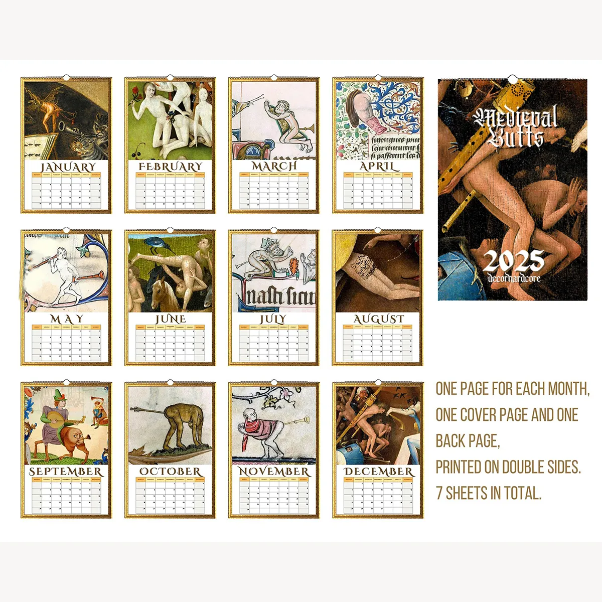 2025 Medieval Butts Calendar