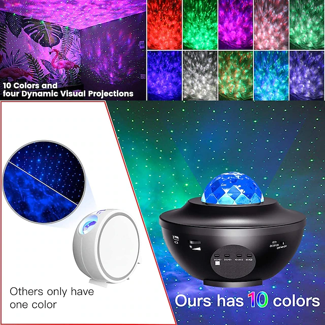 🌊3 in 1 Ocean Wave Star Projector with Remote Control⭐