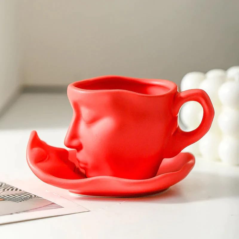 Ceramic Touching Face Creative Ceramic Kiss Mug