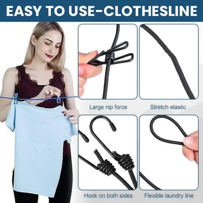 🎁 Portable Clothesline for Camping/Backyard/RV