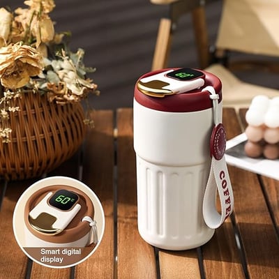 Coffee Thermos With Temperature Display