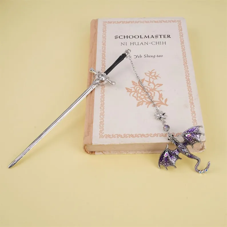 🔥Hot Sale 50% OFF🔥Dragon Sword Metal Bookmark⚔️