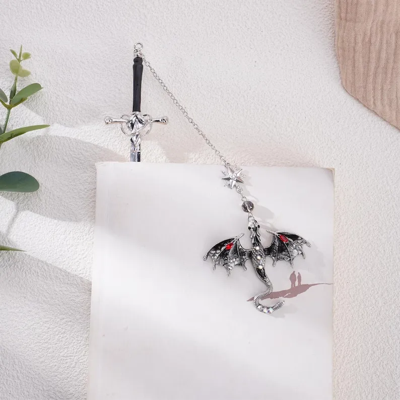 🔥Hot Sale 50% OFF🔥Dragon Sword Metal Bookmark⚔️