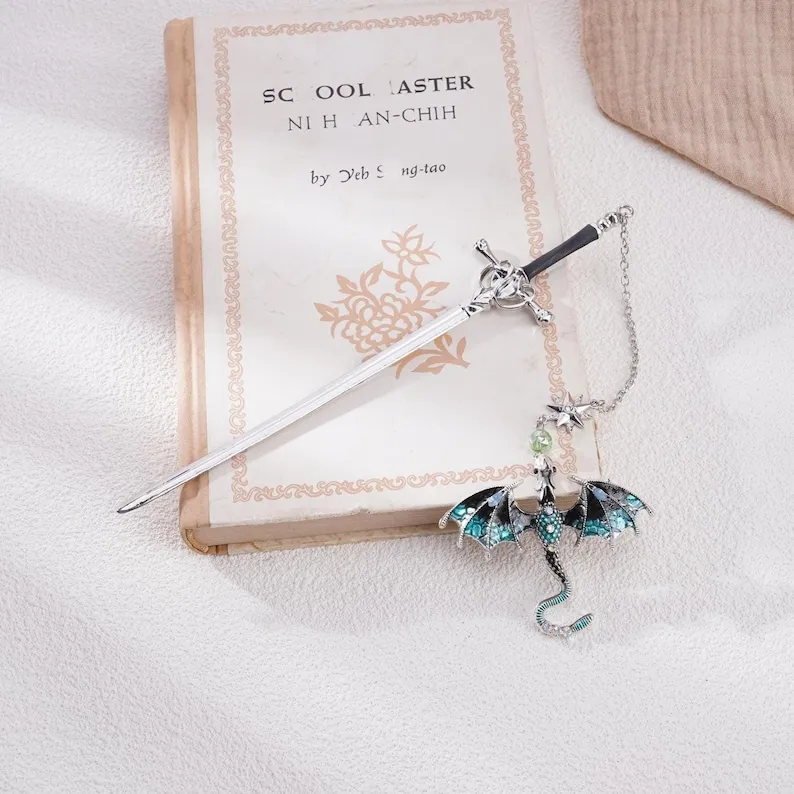 🔥Hot Sale 50% OFF🔥Dragon Sword Metal Bookmark⚔️