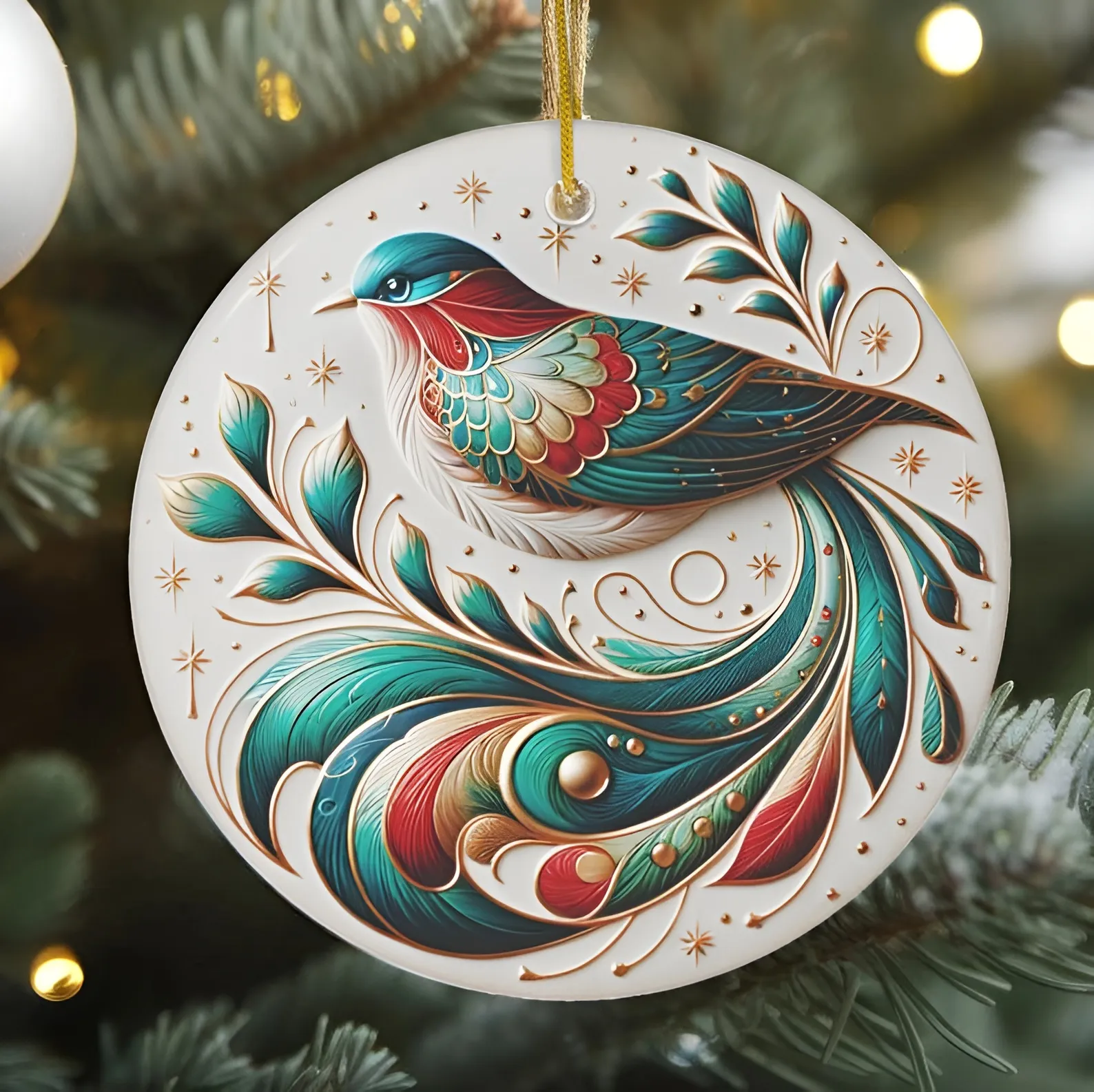 🎅CHRISTMAS SALE 50% OFF🎄Bird Of Many Colors Ceramic Christmas Ornament🐦