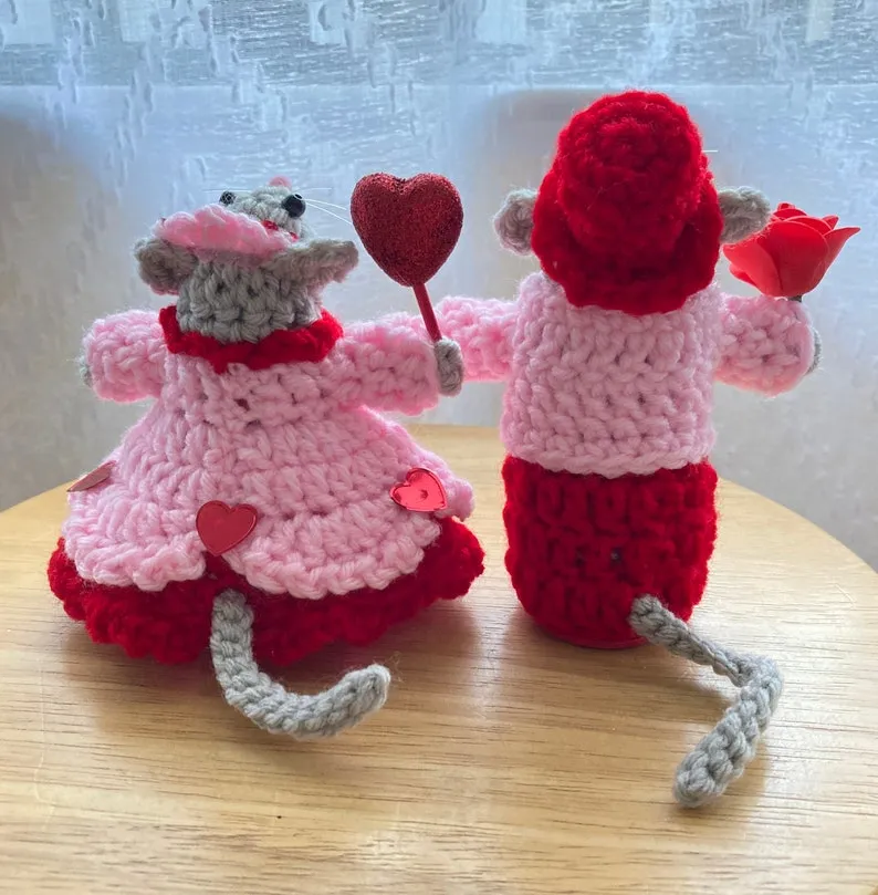 💘🐭Crochet Valentine Mouse Couple