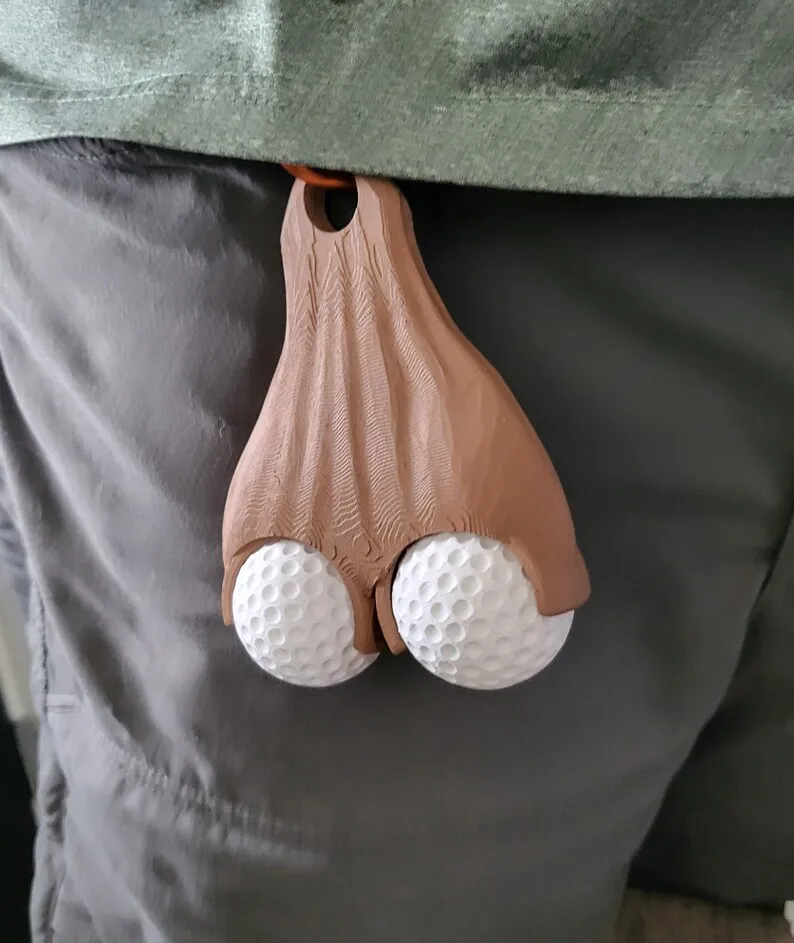 Golf Ball Testicle Sac Holder: The Ultimate Gag Golfer Gift! ⛳🤣