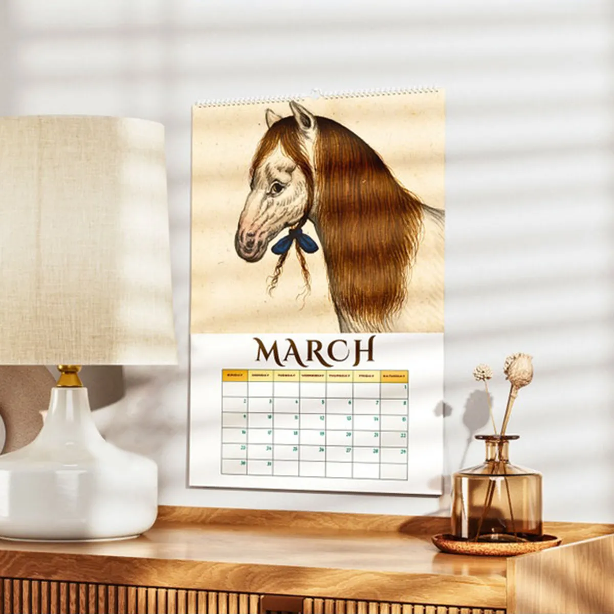 🐎2025 Medieval Horses Wall Calendar📅