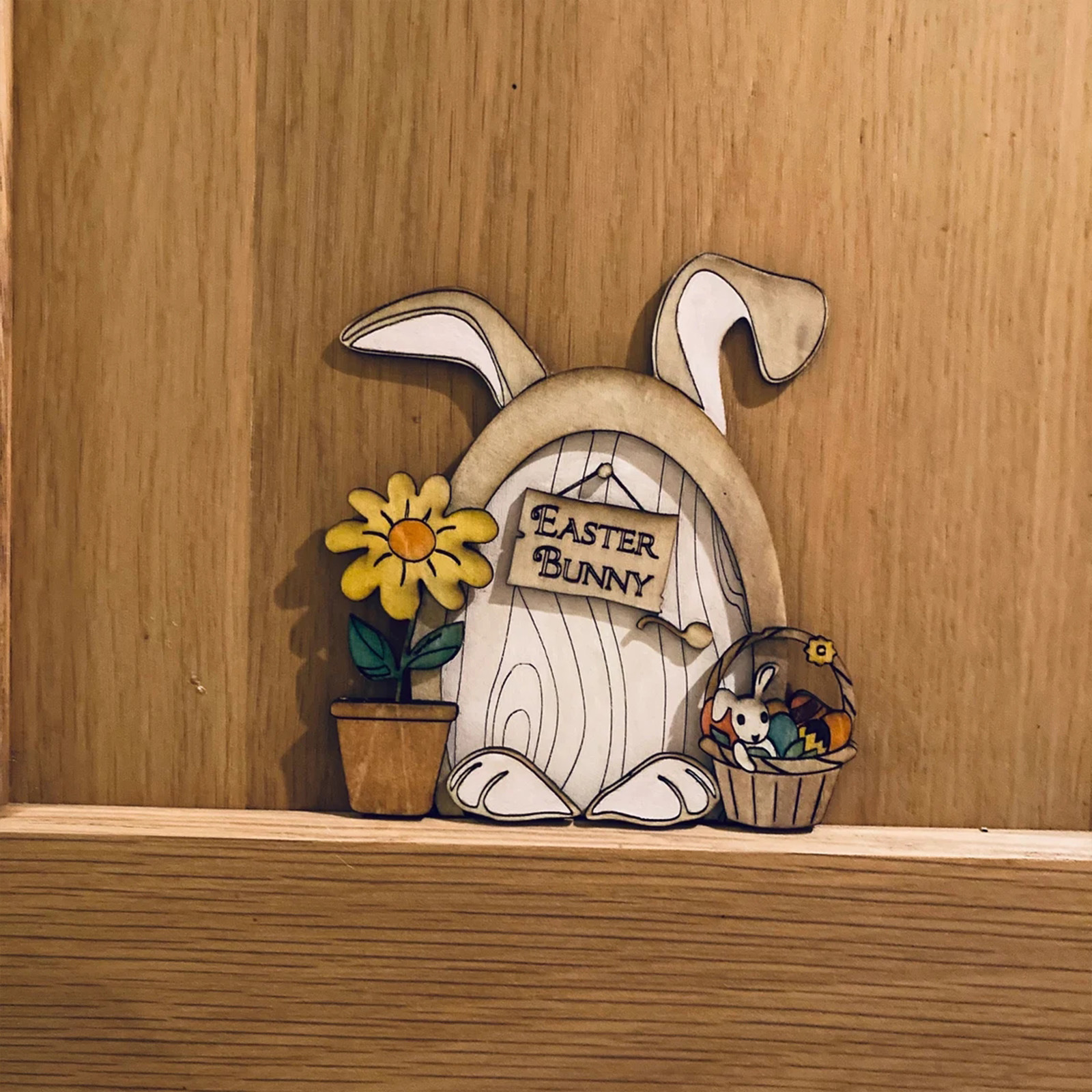 🐰Easter Wooden Elf Door Ornament🚪