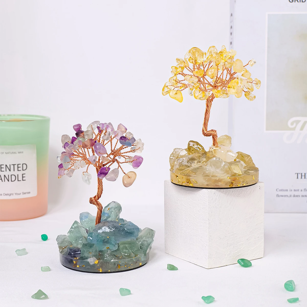 Original Stone Crystal Tree - Handmade Tree of Life🌲