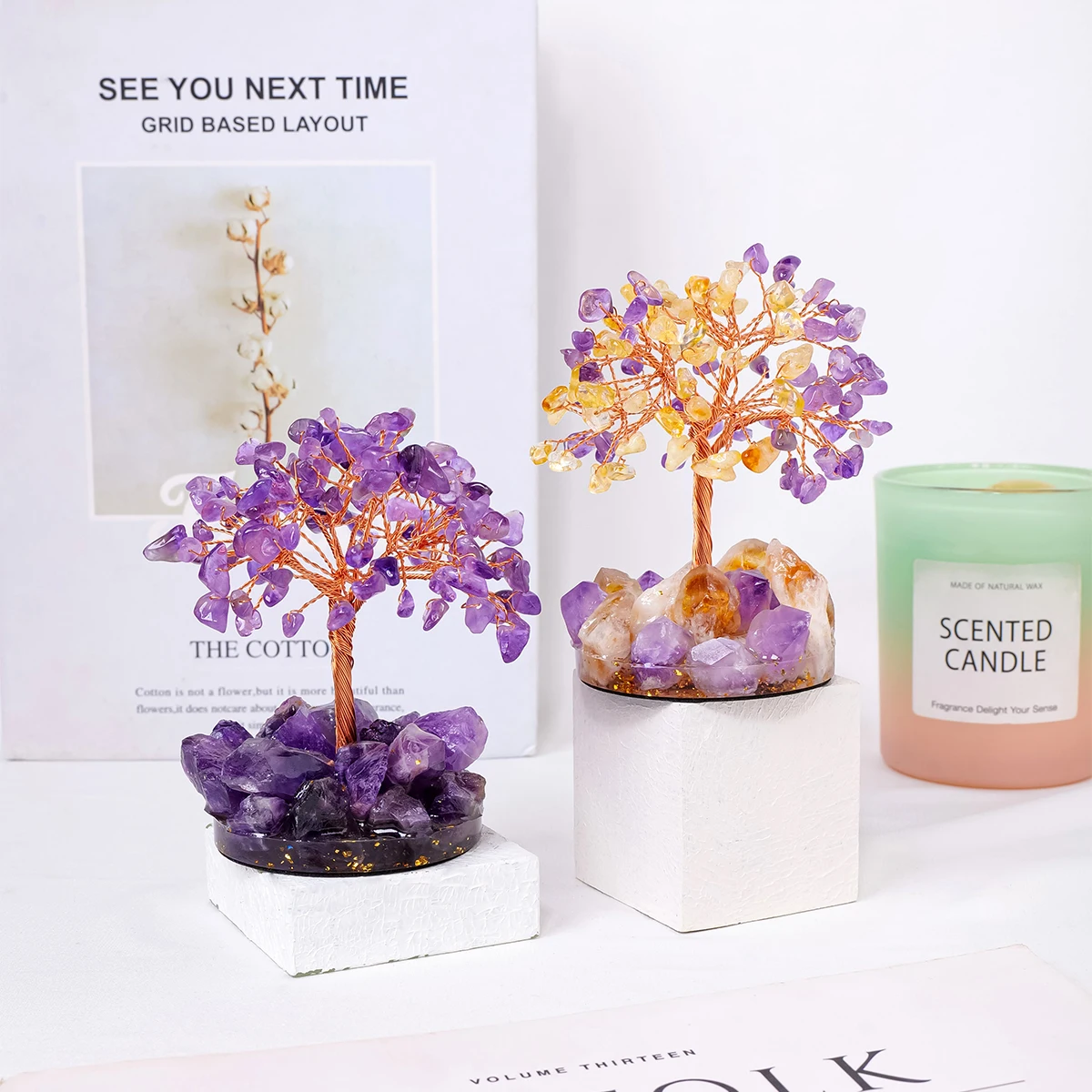 Original Stone Crystal Tree - Handmade Tree of Life🌲