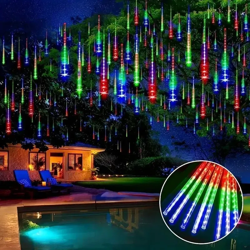 🔥New Year‘s Day Hot Sale 50% OFF Now🔥Rainbow LED Meteor Shower Rain Lights