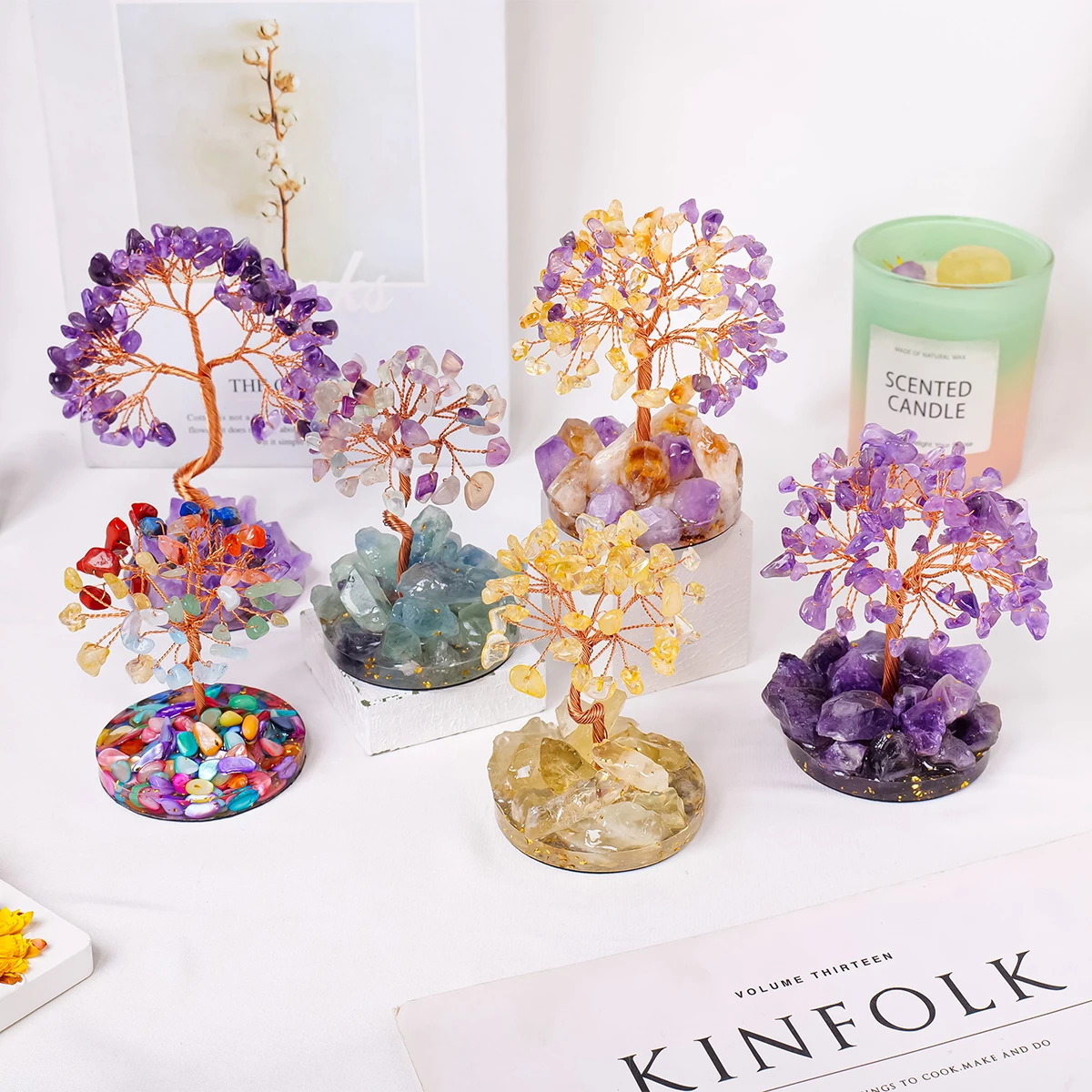 Original Stone Crystal Tree - Handmade Tree of Life🌲