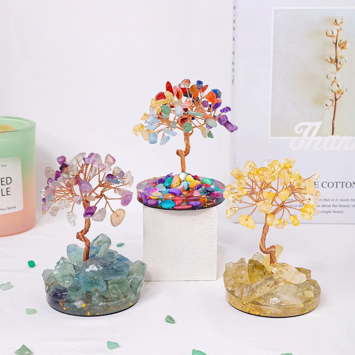 Original Stone Crystal Tree - Handmade Tree of Life🌲