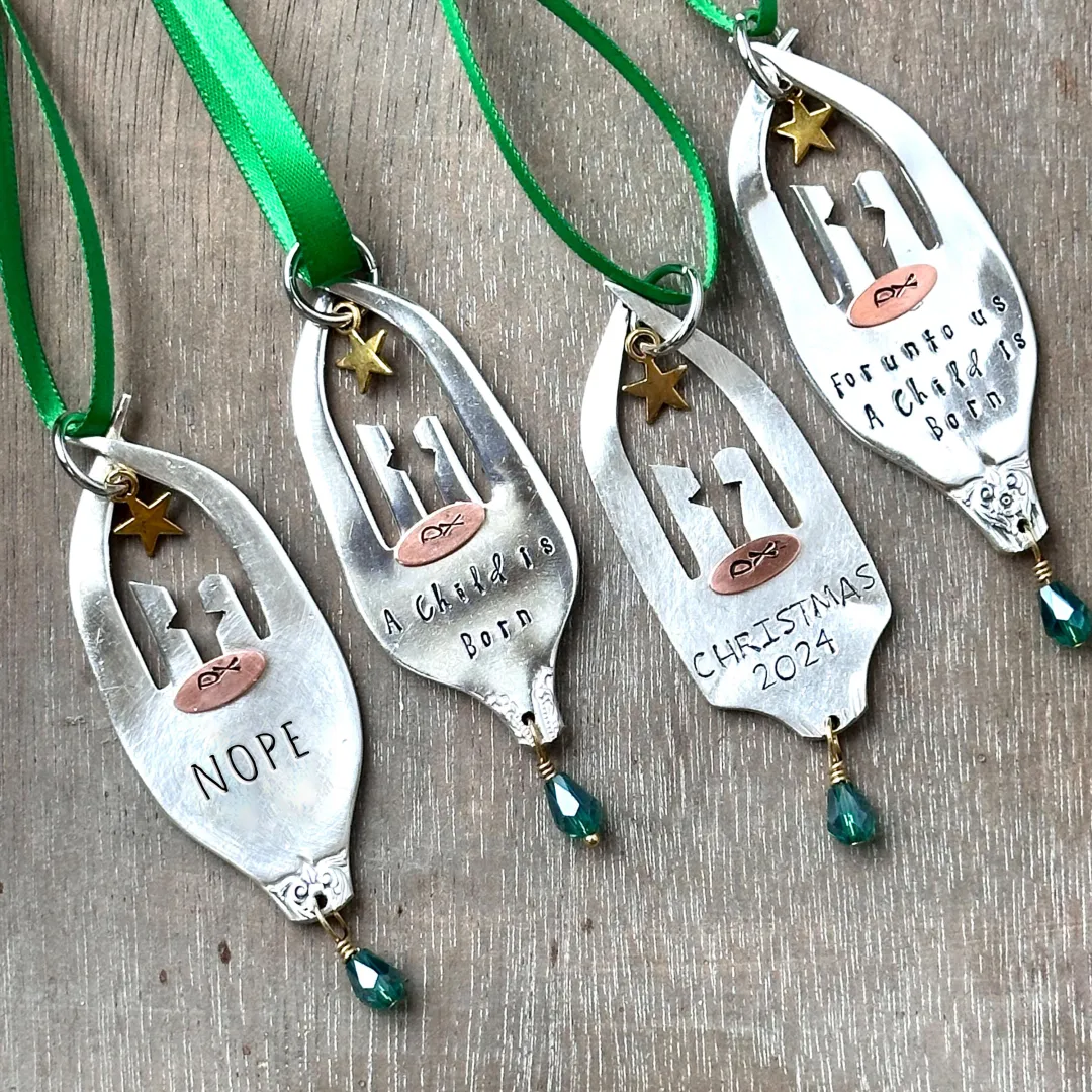 🎅2024 Christmas Gift--💖Fork Nativity Ornaments