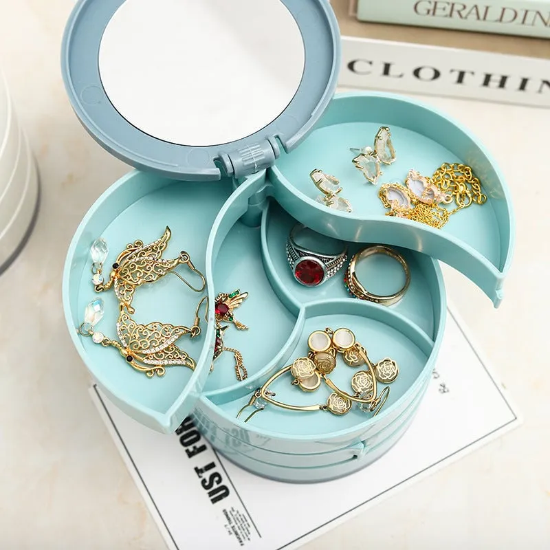 🔥Christmas Hot Sale 75% Off Now🔥4 Layers Rotatable Jewelry Storage Box