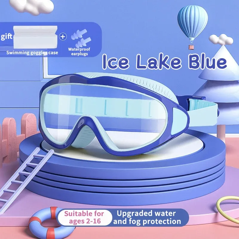 [💥2025 New Arrival💥]🎉HD children's large frame waterproof and anti-fog swimming goggles